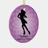 Ornement de patinage sur glace personnalisé (Droite)