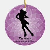 Ornement de patinage sur glace personnalisé (Devant)