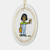 Ornement de peintre de maison de femme noire (Gauche)