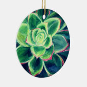 Ornement de peinture d'Art Succulent Vert (Droite)
