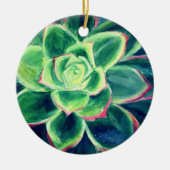 Ornement de peinture d'Art Succulent Vert (Devant)