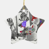 Ornement de peinture de Snowman (Devant)