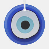 Ornement de pendage en verre imprimé aux yeux mal (Recto)