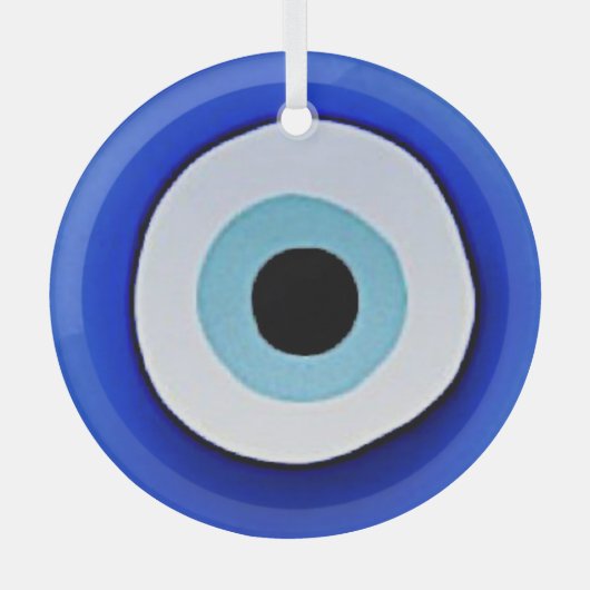 Ornement de pendage en verre imprimé aux yeux mal (Recto)
