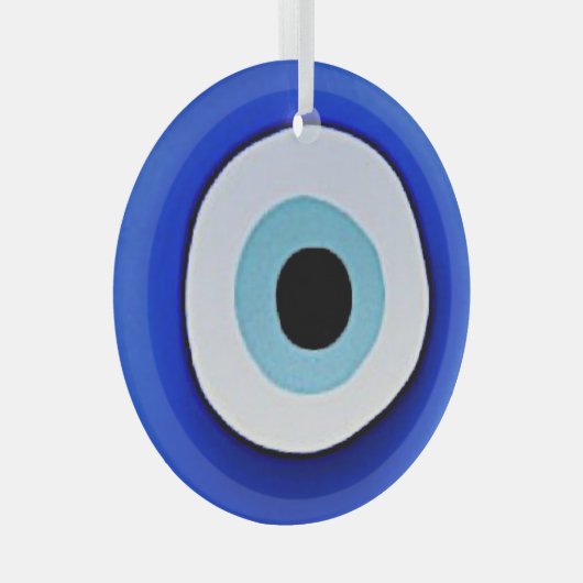 Ornement de pendage en verre imprimé aux yeux mal (Avant droite)