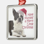 Ornement de Père Noël Boston Terrier (Gauche)