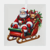 Ornement de Père Noël et de verre couché de Noël (Verso)