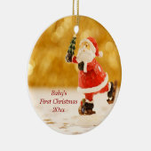 Ornement de Père Noël personnalisé premier par (Droite)
