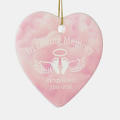 Ornement de perte de bébé rose (Droite)