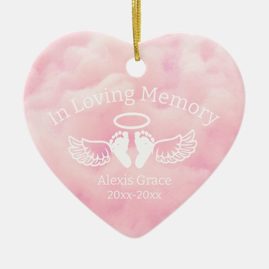 Ornement de perte de bébé rose (Devant)