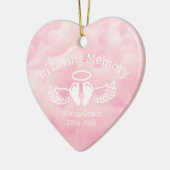 Ornement de perte de bébé rose (Gauche)