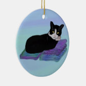Ornement de petit somme de chat de smoking (Droite)