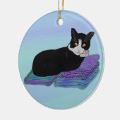 Ornement de petit somme de chat de smoking (Gauche)
