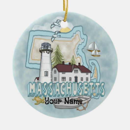ornement de phare du Massachusetts (Devant)