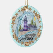 Ornement de phare Maine Shells (Droite)