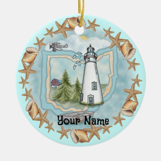 Ornement de phare Ohio Shells (Devant)