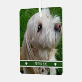 Ornement de photo d'animal de compagnie avec nom p (Avant gauche)