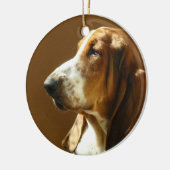 Ornement de photo de Basset Hound (Gauche)