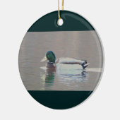 Ornement de photo de canard colvert (Gauche)