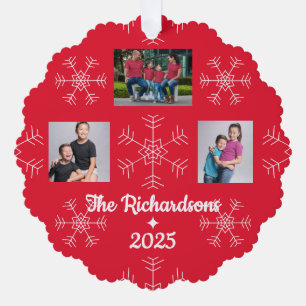 Ornement de photo de famille de Noël