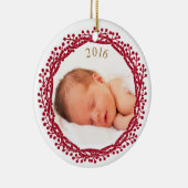 Ornement de photo de guirlande de baie de Noël (Droite)