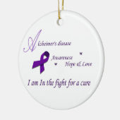 Ornement de photo de la conscience d'Alzheimer (Gauche)