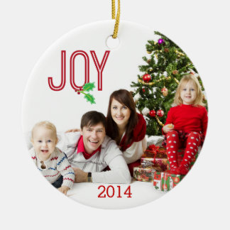 Ornement de photo de la joie deux de Joyeux Noël