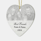 Ornement de photo de meilleurs amis pour des (Gauche)