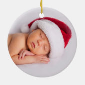 Ornement de photo de Noël de | du bébé premier (Dos)