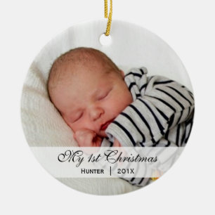 Ornement de photo de Noël de   du bébé premier