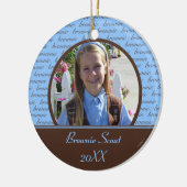 Ornement de photo de scout de "brownie" (Gauche)