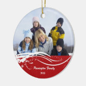 Ornement de photo de vacances de Noël de remous de (Gauche)