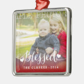 Ornement de photo de vacances des bénédictions | (Gauche)