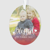 Ornement de photo de vacances des bénédictions | (devant)