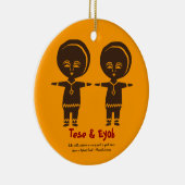 Ornement de photo d'enfants de mêmes parents (Droite)
