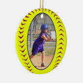 Ornement de photo du base-ball de Fastpitch (Droite)