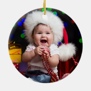 Ornement de photo pour le premier Noël de bébé