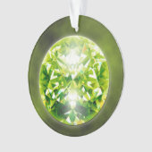 Ornement de pierre gemme de Peridot (devant)