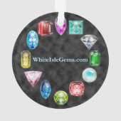 Ornement de pierre gemme de saphir (dos)