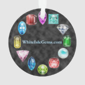 Ornement de pierre gemme de Tourmaline (dos)