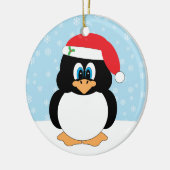 Ornement de pingouin de Joyeux Noël (Gauche)