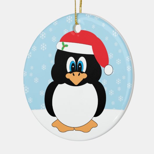 Ornement de pingouin de Joyeux Noël (Gauche)