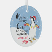 Ornement de pingouins de Noël (Avant droite)