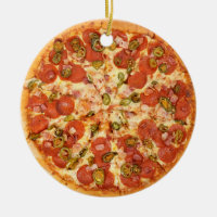 Ornement de pizza au pepperoni Malbouffe