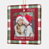 Ornement de plastique à bison rouge photo rustique (Gauche)