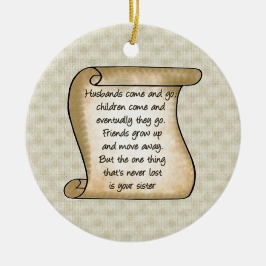 Ornement de poème de soeur (Devant)