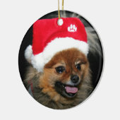 Ornement de Pomeranian de Noël (Gauche)