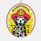 Ornement de pompier dalmate (Gauche)