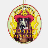 Ornement de pompier Hound Dog (Gauche)