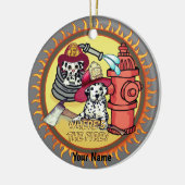 Ornement de pompiers chien pompiers (Gauche)